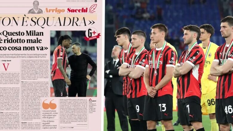Sacchi: Katër probleme të Milanit, Conceicao më pak fajtor