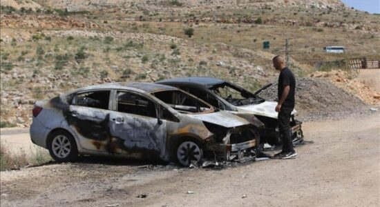 Kolonët izraelitë djegin tokat bujqësore palestineze në Bregun Perëndimor