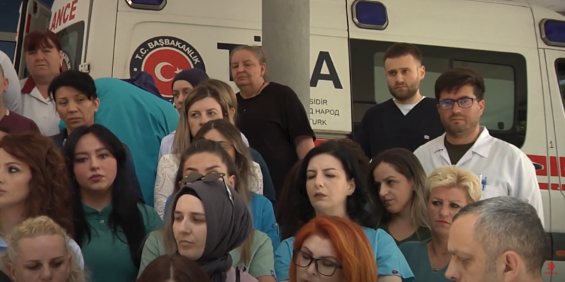 (VIDEO) Disa muaj pa paga, sërish protestuan infermieret e Spitalit Klinik të Tetovës