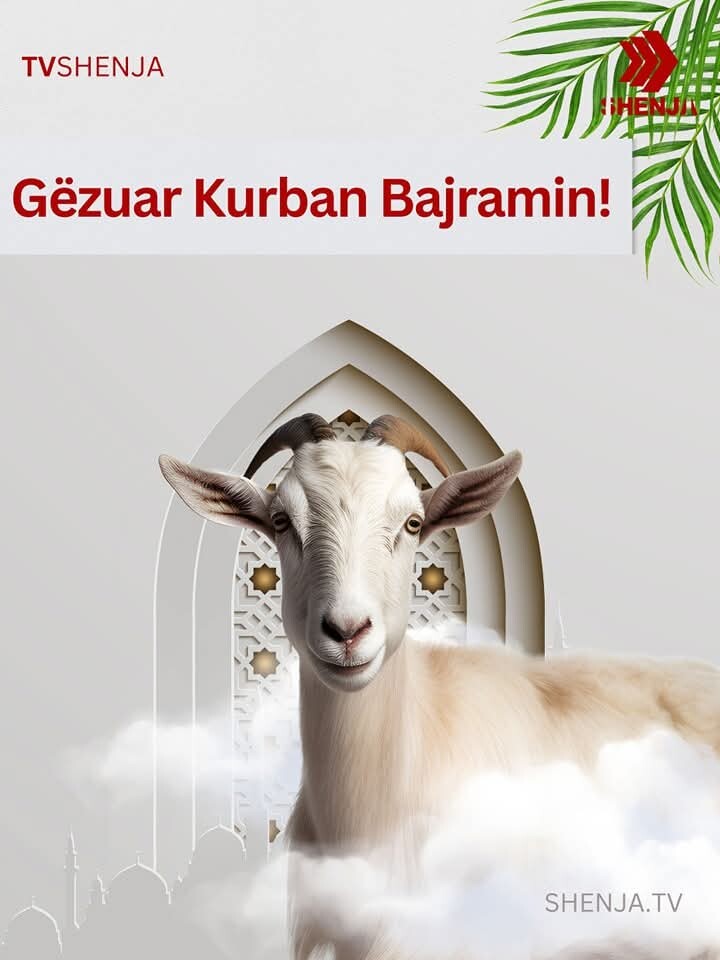 Redaksia e Televizionit SHENJA jua uron Kurban Bajramin!