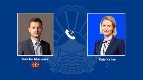 Bisedë telefonike Mucunski – Kallas për integrimin evropian, lidhjen rajonale dhe situatën në Lindjen e Mesme