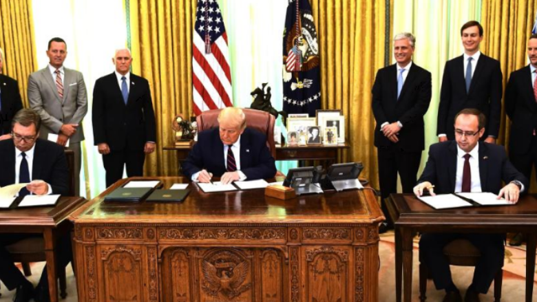 Trump  E ndala shpërthimin e luftës Kosovë Serbi  do të sjell paqe edhe mes Iranit e Izraelit