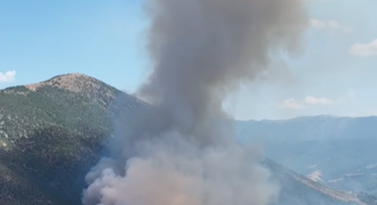 Zjarr i madh në Zhelinë, mbyllet rruga rajonale Shkup-Tetovë