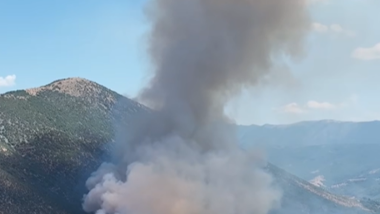 Zjarr i madh në Zhelinë, mbyllet rruga rajonale Shkup-Tetovë