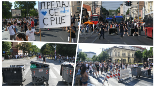 Protestat në Serbi – studentja amerikane përplaset për toke, xhandarmeria serbe e shkelin dhe godasin