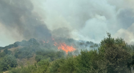 Zjarri me shpejtësi po lëviz drejt fshatrave Bllacë dhe Çuçer-Sandevë, QMK: Kërkojmë intervenim me urgjencë nga ajri