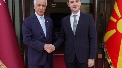 Mucunski mirëpriti ministrin shtetëror të Punëve të Jashtme të Katarit, Sulltan Bin Saad Al Muraiki