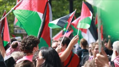 Dhjetëra demonstrues mblidhen në Paris për të treguar mbështetje për Gazën
