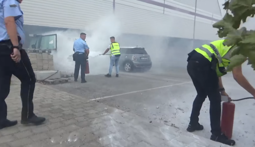 Zjarri në Qendrën Boris Trajkovski Shkup, nëntë policë përfunduan në Toksikologji