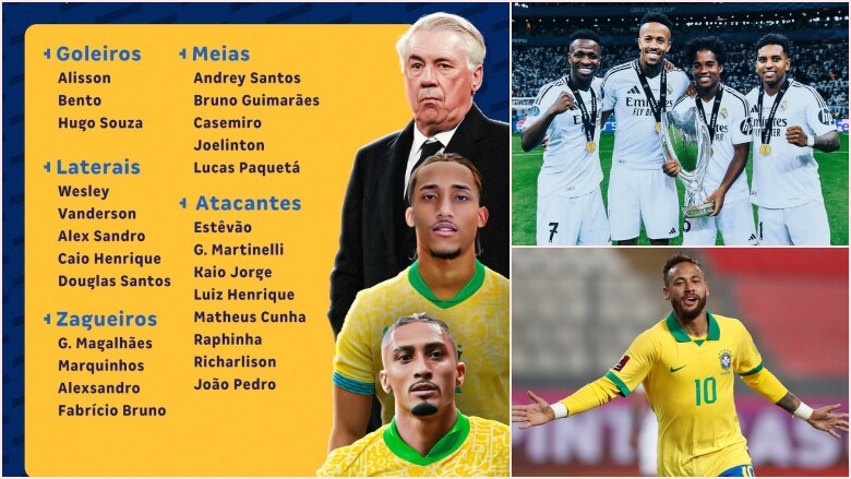 Ancelotti shpall listën e re të Brazilit, lë jashtë Neymarin dhe yjet e Real Madridit