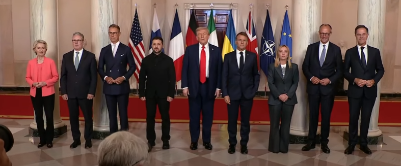 FOTO/ Publikohet foto familjare e Trump me Zelenskyn dhe liderët e BE-së