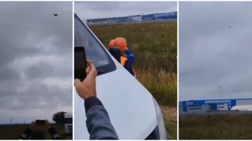 Ukraina godet me dron thellë në Rusi – qytetarët xhirojnë me telefon momentin e sulmit