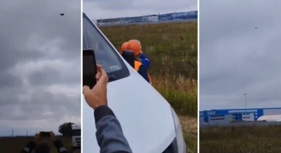 Ukraina godet me dron thellë në Rusi – qytetarët xhirojnë me telefon momentin e sulmit