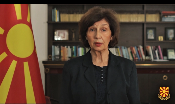 Video porosi nga presidentja Siljanovska – Davkova me rastin e 80-vjetorit të themelimit të OKB-së