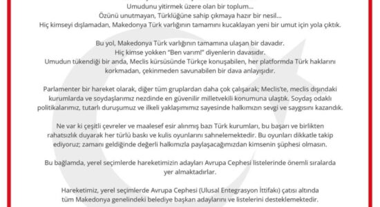Salih Murat: Lëvizja për të Drejtat dhe Demokracinë e Turqve me përfaqësim në parlament dhe në zgjedhjet lokale