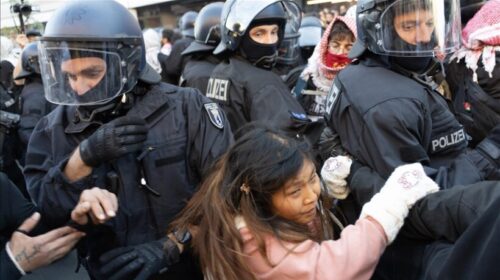 Policia e Berlinit arreston me dhunë protestues pro Palestinës