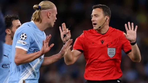Mediat italiane fajësojnë gjyqtarin për humbjen e Napolit nga Man City