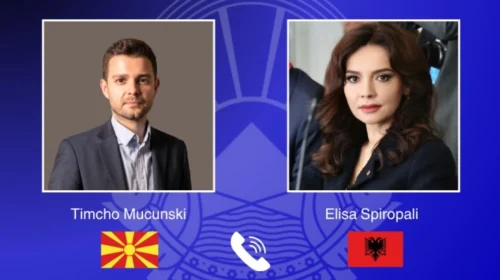 Bisedë telefonike e Mucunskit me ministren për Evropë dhe Punë të Jashtme të Shqipërisë, Spiropali