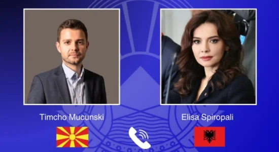 Bisedë telefonike e Mucunskit me ministren për Evropë dhe Punë të Jashtme të Shqipërisë, Spiropali