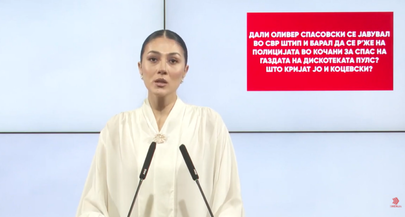 (VIDEO) Andonovska: Spasovski ndërhyri për të shpëtuar pronarin e diskotekës “Pulse”