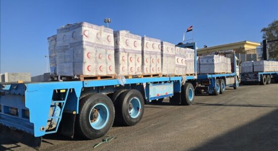Kamionë me ndihma humanitare hyjnë në Gaza përmes pikës kufitare “Karam Abu Salem”