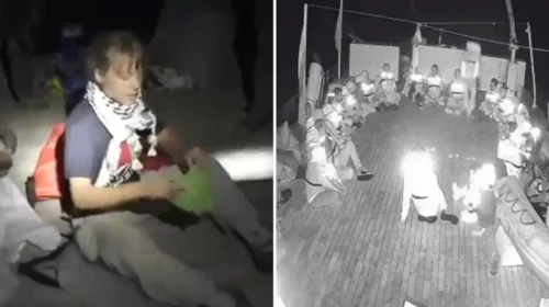 Momenti kur Greta Thunberg ndalohet përsëri nga ushtria izraelite, pasi marina e rrethoi flotën e anijeve ndërsa ajo i afrohej Gazës