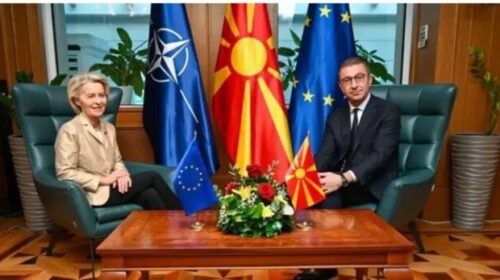 Mickoski pas takimit me Von der Leyen: Qëllimi ynë strategjik mbetet anëtarësimi i plotë në BE