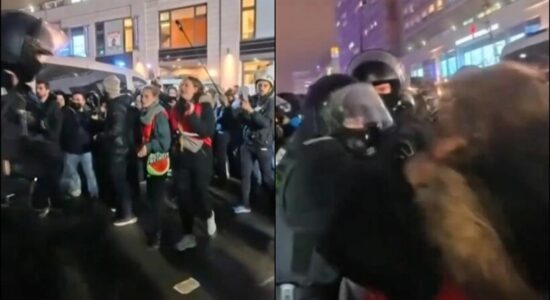 Deputetja gjermane goditet me grusht nga policia gjatë protestës propalestineze