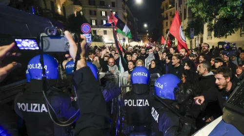 Policia përleshet me protestuesit propalestinezë në Romë