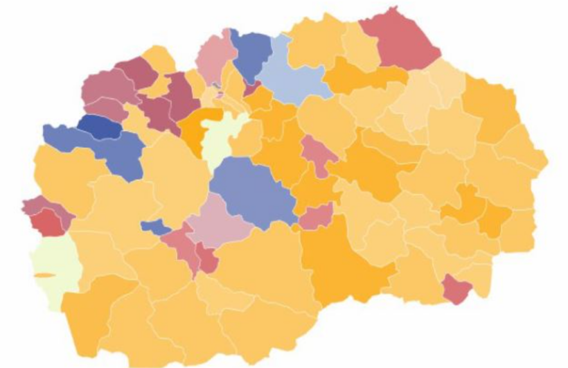 VMRO-DPMNE në raundin e parë fitoi 32 komuna, VLEN 5, AKI 4, LSDM 3