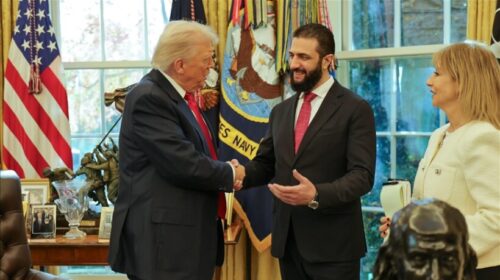 Presidenti sirian Sharaa takohet me homologun amerikan Trump në Shtëpinë e Bardhë