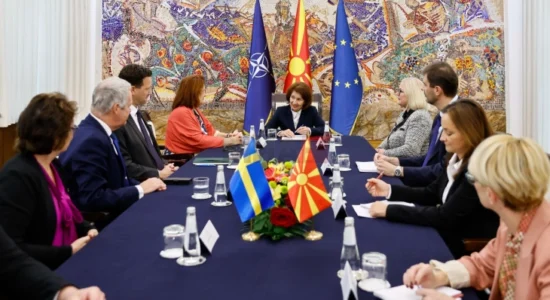 Presidentja Siljanovska-Davkova priti një delegacion të Grupit Ndërparlamentar të Miqësisë nga Parlamenti suedez