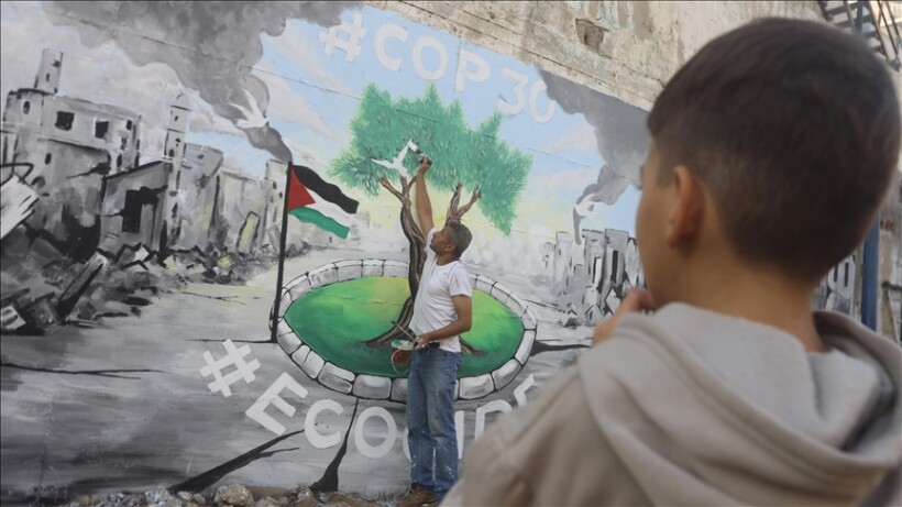 Artistët palestinezë përdorin grafite për të shfaqur problemet mjedisore të Gazës