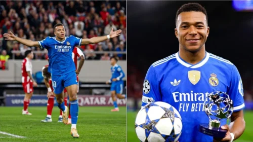 Kylian Mbappe shpallet ‘Lojtari i Javës’ në Ligën e Kampionëve pas katër golave ​​në fitoren ndaj Olympiacos