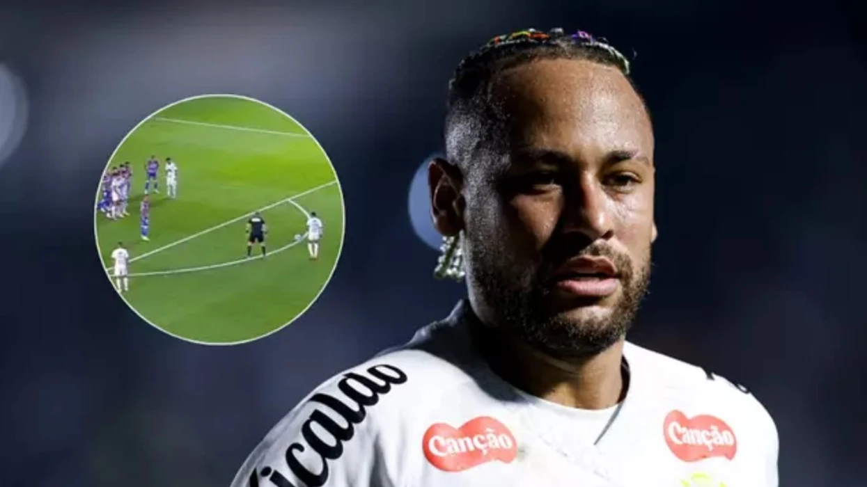 Neymar përdor një truk gjatë një ndeshje me Santosin që e detyroi FIFA-n të ndryshojë rregullat