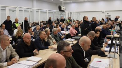 Gjykimi për zjarrin në Koçan. Foto: AA