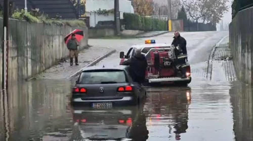 Reshjet e shiut në Tetovë bllokojnë disa nënkalime