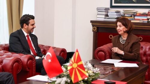 Presidentja e shtetit, Gordana Siljanovska Davkova priti në takim kryetarin e TIKA-s, z. Abdullah Eren