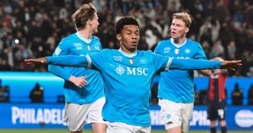 Napoli nuk e diskuton Bolonjën, David Neres i jep Superkupën e Italisë me dy gola