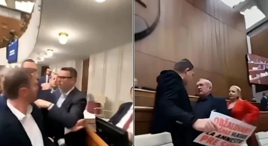 (VIDEO) Përleshje në parlamentin sllovak