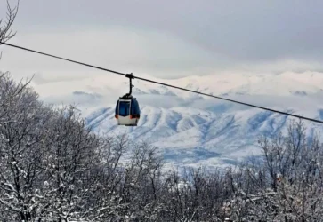 Teleferiku në Vodno gjatë dimrit. Foto: NTP Shkup