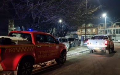 Zjarr në një banesë në Tetovë. Foto printscreen