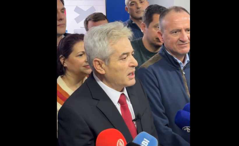 Ali Ahmeti deklarohet pas përfundimit të zgjedhjeve në Gostivar dhe Vrapçishtë