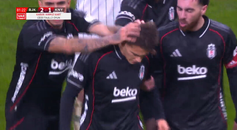  VIDEO  Debutim i çmendur i Asllanit te Beşiktaş  Asist dhe karton i kuq në 5 minuta