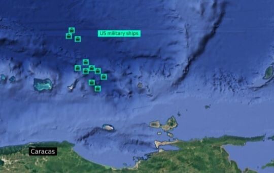 Publikohen imazhet satelitore të 3 janarit, 11 anije ushtarake amerikane në brigjet e Venezuelës gjatë rrëmbimit të Maduros