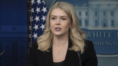 Zëdhënësja e shtëpisë së Bardhë, Karoline Leavitt. Foto: AA