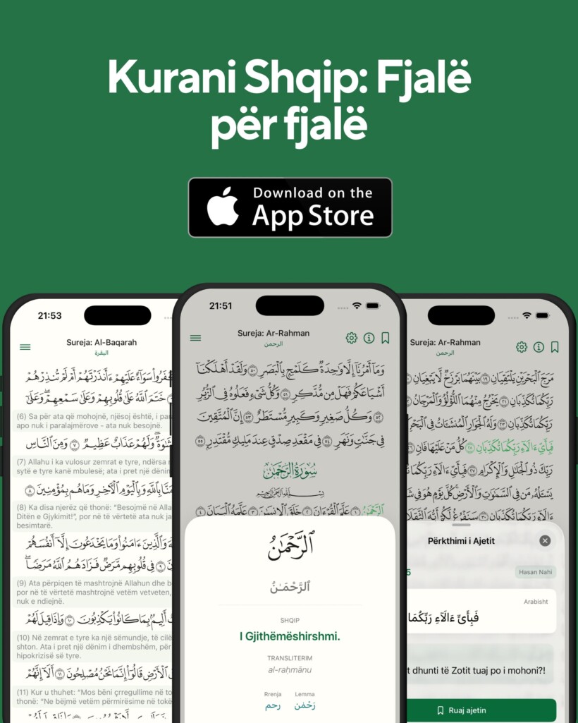 Inxhinieri nga Shkupi lanson aplikacionin e parë që përkthen Kuranin fjalë për fjalë në shqip