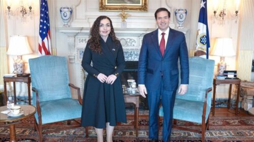 Sekretari amerikan i Shtetit falënderon presidenten Osmani për kontributin në forcën e stabilizimit në Gaza