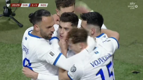 Supergol nga Veldin Hoxha, Kosova barazon ndaj Sllovakisë