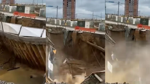 Video teksa shembet një pjesë e rrugës në Prishtinë – ndërpritet furnizimi me ujë në disa lagje